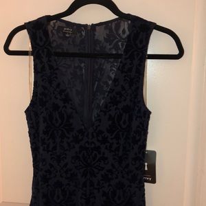 Dark Blue Velvet Dress